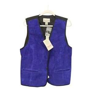 Diane Von Furstenburg Vintage NWT Split Pigskin Leather Suede Vest Size 1XL LE1